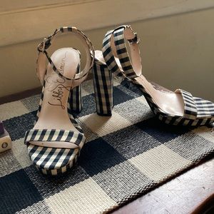 EUC Sam Edelman tan/black sandal Sz 8